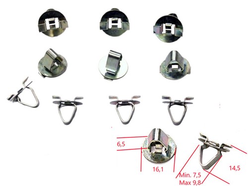 10x befestigungsklammern - 10x,